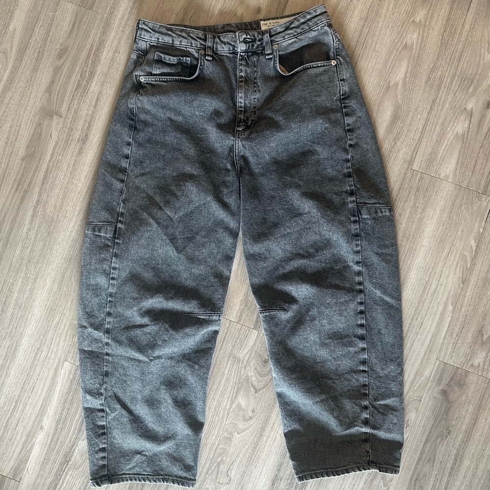 Rag & Bone High Rise Barrel Jeans 28 - Picture 4 of 7